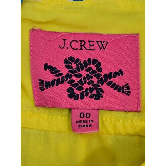 J. Crew Tiered Taffeta Dress Curly Bold Floral Summer Colorcore Size 00 Pockets! - Picture 7 of 10